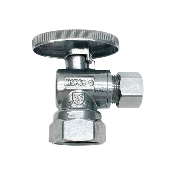 Robinson Tech International New Jersey THEWORKS 1/4 Turn Angle Stop - 1/2in FIP x 3/8in OD QTS106 - main